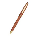 Thin, Wooden Mechanical Pencil in Rosewood Finish w/Gold Accents